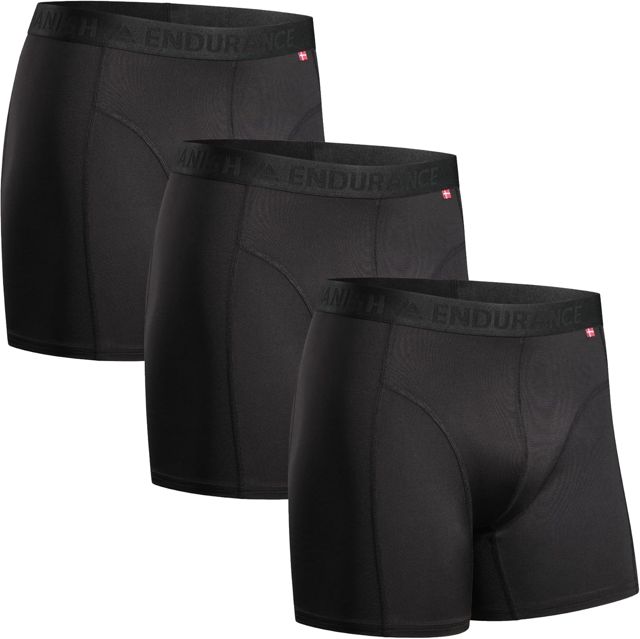 DANISH ENDURANCE Boxers de Running, Jambes Longues ou Normales, Lot de 3