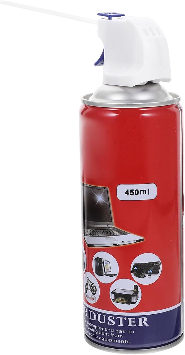 Bombe D'air Comprimé 450ml en Alliage D'aluminium pour Dépoussiérants Puissants, Nettoyeur à Air Comprimé pour Camping, Lentilles D'appareil Photo et Ordinateurs Portables