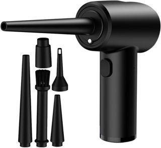 Dépoussiéreur Électrique Rechargeable, Souffleur d'air Comprimé pour Ordinateur et Clavier, Abs, 2000mah X3, Noir, USB Type-c, pour Nettoyage PC