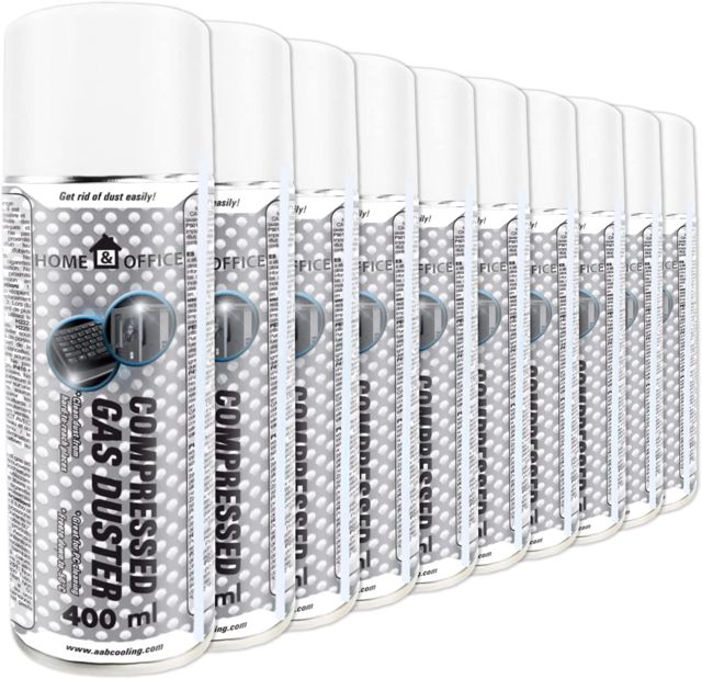 AABCOOLING 3 x 400ml Home&Office Compressed Gas Duster K1, Bombe d'Air Sec, Nettoyage de l'équipement de bureau, Dépoussiérants puissants, Computer Cleaner, Nettoyage des Ordinateurs