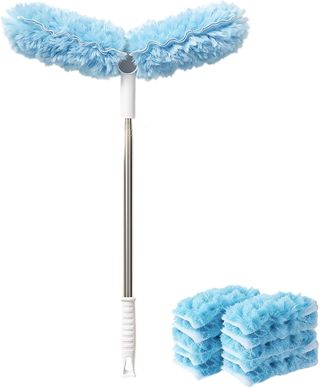 Long plumeau pour plafonds hauts dépoussiérant flexible en microfibre