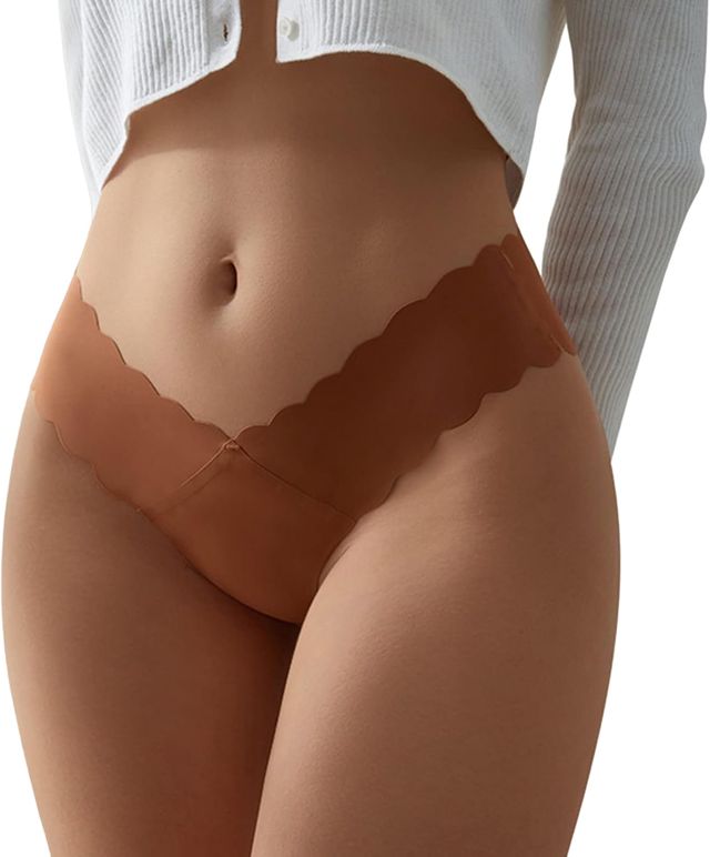 Tangas rayés Taille Haute personnalisés No Show Bikini Tongs personnalisées Culottes de sous-vêtements pour Femmes String en Coton Slip sans Couture Taille Haute Boxer Dim Femme 38