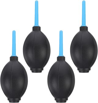 Uonlytech Lot de 4 Souffleurs d'air pour Nettoyage Caméra DSLR, Soufflette Anti-poussière Compacte en Caoutchouc Souple, Équipement de Dépoussiérage pour Capteur, Objectif et Filtres, Usage