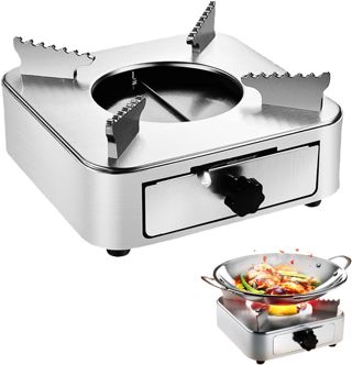 Réchaud de Camping Portable, XiXiRan Brûleur à Alcool Camping, Cuisinière à Alcool Extérieur, Mini Brûleur Spirit, Brûleur à Alcool Fondue, Réchaud à Alcool en Acier, Mini Réchaud Portable pour Poêle