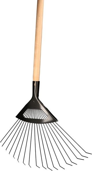 KOTARBAU® Râteau à feuilles en fil d'acier pour balayer les feuilles d'herbe avec manche en bois 150 cm