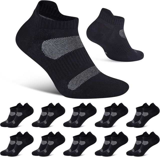 Niorasen Chaussettes Homme Femme Lot de 10 Paires, Chaussettes Basses Homme de Sport, Chaussette Homme en Pour, Travail, Casual