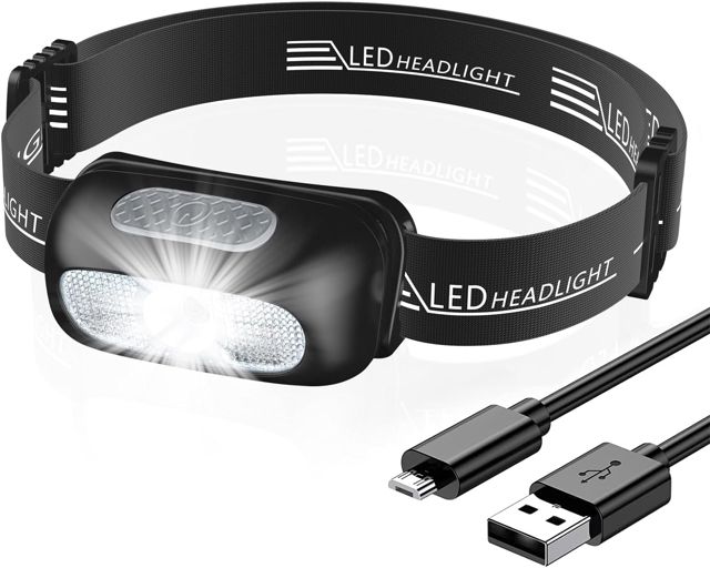 CIRYCASE Lampe Frontale LED Ultra Puissante avec 5 Modes, Étanche IPX4