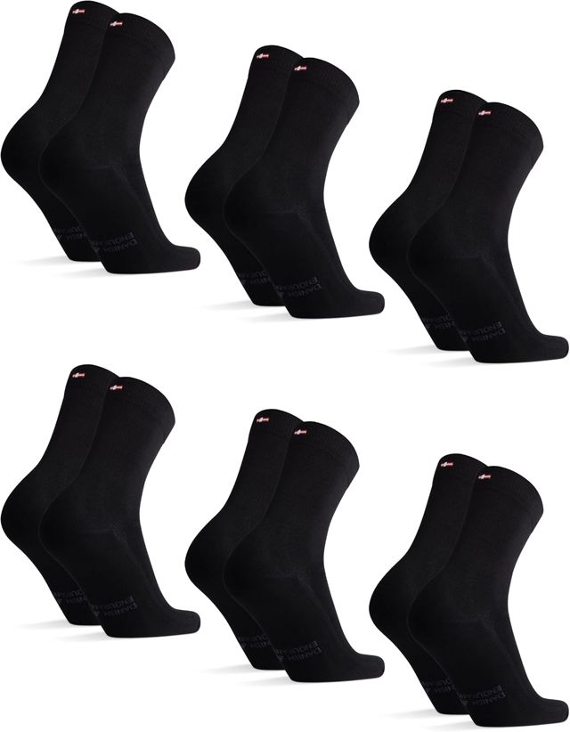 DANISH ENDURANCE Chaussettes en Bambou, Respirantes et Douces, Lot de 6