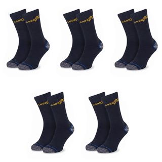 Goodyear Chaussettes de Travail Homme Rembourrées, Noir, EU 39-46, Lot de 5