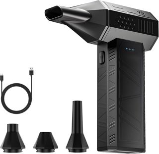 Bombe d’air comprimé,Souffleur Air Comprimé, vitesse maximale de 11 000 tours/minute, équipé de 3 vitesses réglables, batterie rechargeable intégrée de 5 000 mAh, conception miniaturisée