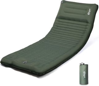 Portal Matelas de camping simple de 10 cm d'épaisseur avec pompe à pied, tapis de camping gonflable, matelas de tente gonflable, lit gonflable de camping pour adultes, tapis roulant, sac à dos