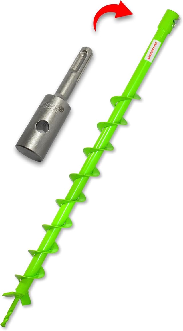 WERHE Tarière 50 mm avec Adaptateur SDS Plus, Longueur 80 cm