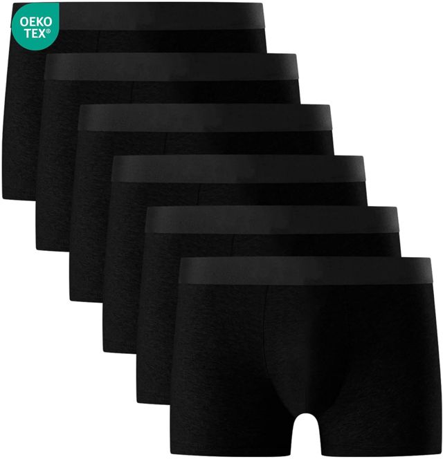 Falechay Calecon Homme Lot de 6 Boxer Homme Conton Oeko-TEX Standard 100 Respirant Confortale Boxers Homme Fitted Doux Caleçon Homme Conton S-3XL
