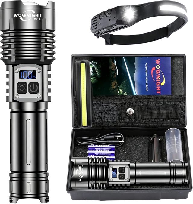 Lampe Torche LED Ultra Puissante 1,000,000 LM, 50W XHQ100 Chip