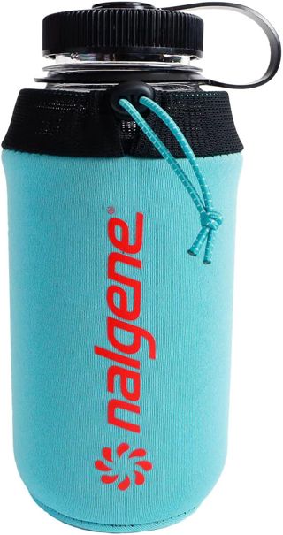 Nalgene Manchon en néoprène pour bouteille d'eau – Empêche la condensation, isole les bouteilles de boissons – Conçu pour bouteille de 946 ml – Bleu sarcelle Capri