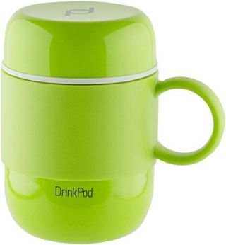Drink Pod mug isotherme avec manche en acier inoxydable à double paroi sans BPA – 0.28L, rose, 6 heures chaud ou froid