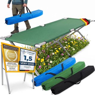 GOODS+GADGETS® Lit de Camp Pliant en Aluminium jusqu'à 150 kg – Lit Picot