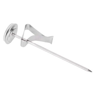 Alomejor Thermomètre à Mousse de Lait en Acier Inoxydable avec Cadran Pointeur pour la Cuisson du café, des Bonbons et des Aliments – Compteur de Température Précis pour une Utilisation en Cuisine