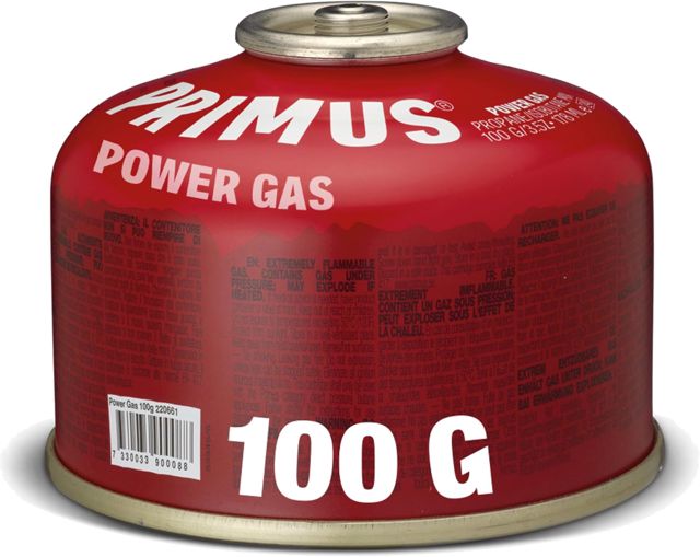 Primus Bidon de gaz de camping – Power Gas 100 g/230 g/450 g – Cartouche de gaz filetée standard pour réchaud de camping – Mélange de gaz isobutane et propane – Cartouche de gaz EN417 pour réchaud de