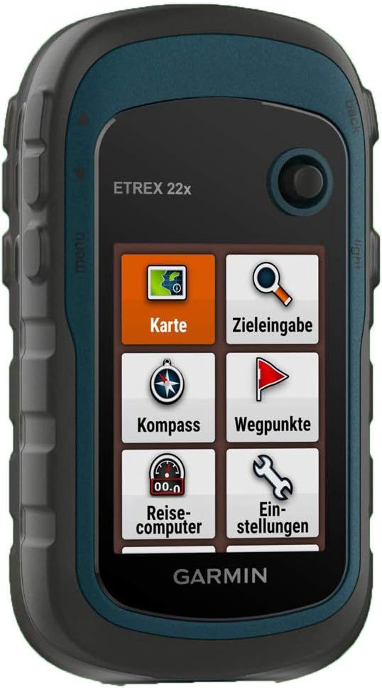 Garmin - eTrex 22x - GPS de randonnée avec cartographie TopoActive Europe préchargée avec Routes et sentiers routables - Compas électronique - Bleu