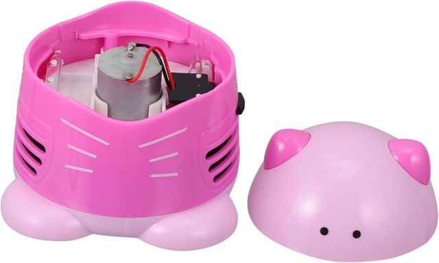 Uonlytech Aspirateur de Bureau à Plastique pour Nettoyage de Poussière et Débris en Rose