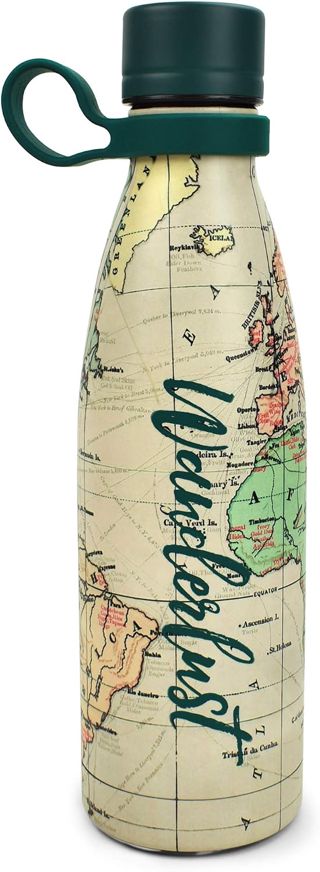 Legami - Bouteille thermos Hot&Cold, 500 ml, fermeture hermétique, 12 heures pour les boissons chaudes, 24 heures pour les boissons froides, poignée amovible en silicone, en acier inoxydable