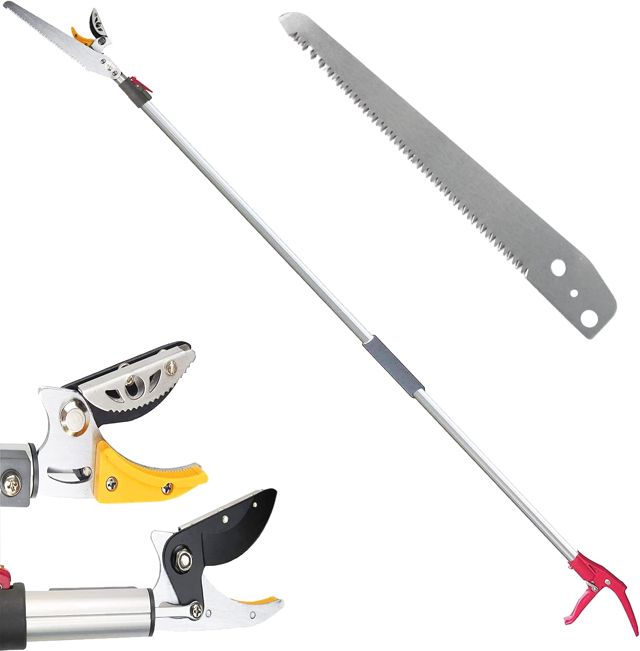 FISHTEC Sécateur télescopique 2 en 1 avec scie et enclume
