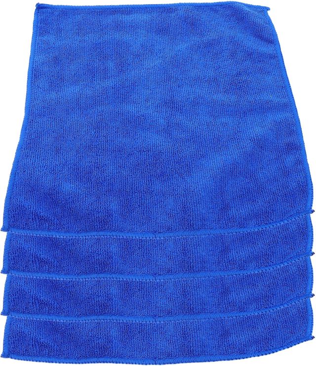Kichvoe 4 Pièces Chiffon de Nettoyage en Fibres Ultra-Fines pour Tableau Magnétique Bord Renforcé et Design de Rangement Pratique, pour Salle de Classe et Bureau, Couleur Bleu