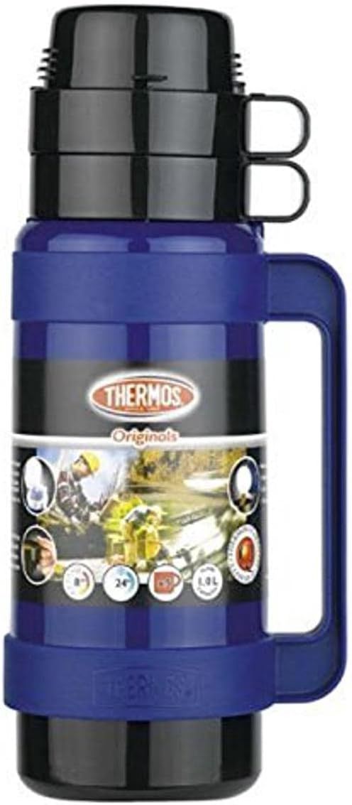THERMOS Mondial 32 Bouteille Isotherme, Plastique Verre, Multicolore, 1 L