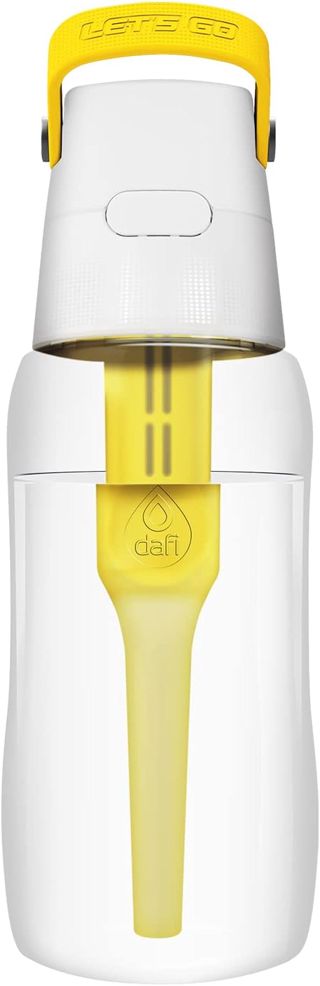 Dafi Gourde Filtrante SOLID, 1 Filtre à Charbon Actif, Turquoise 0,5 L - Sans BPA Bouteille d'eau, Filtre le Chlore et autres contaminants - Gourde Sport, Gourde Paille, Bouteille d'eau de Sport