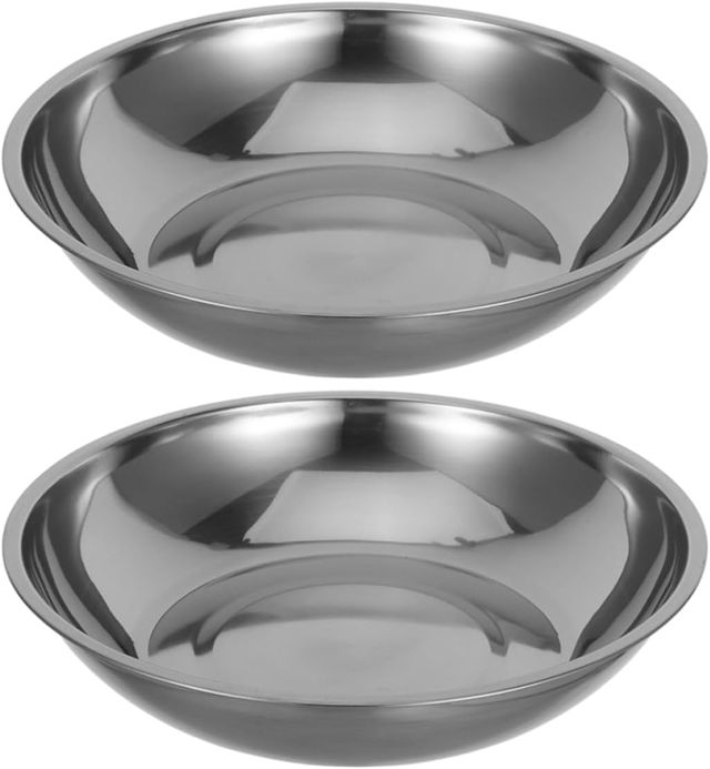 VICASKY Plateau de Balance Électronique 25cm en Acier Inoxydable 2 Pièces