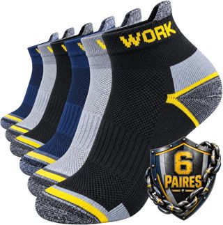 Chaussettes de Travail Courtes Homme Femme Été Coton Respirantes PRO