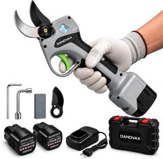 Sécateur Électrique, 2 Batteries 2000 mAh, Moteur Brushless