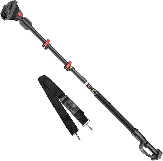 Perche Télescopique pour Sécateur électrique, 2.2 M Telescopic Extension Pole pour Mini tronçonneuse, convient aux batteries avec interface Makita, Compatible avec les outils de la marque MuatCtarom
