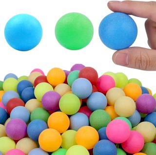 Balles de Ping Pong, 50Pieces Balles de Tennis de Table Colorées 40 mm pour l'entraînement et Les Jeux Décoration Jouets Animaux Adultes et Enfants Jeux Boule