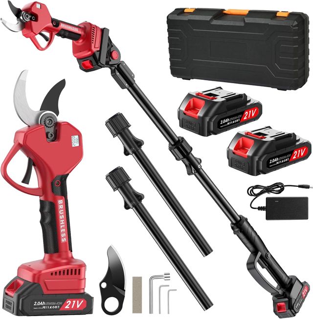 Sécateur Électrique Sans Fil 40mm avec SK7 Lame et 800W Moteur Sans Balais