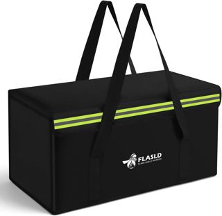 FLASLD Grand Sac Ignifuge pour Documents et Argent, résistant au feu et à l'eau, Objets de Valeur et Passeport, avec revêtement en Silicone et Fermeture éclair (Pochette 38x28 cm)