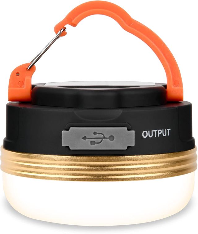 Flintronic Lampes de Camping, Lampe de Tente LED Rechargeables, 4 Modes USB Portable SOS Light avec Base Magnétique et Crochet IP43 Étanche pour D'extérieur, Randonnée, Pêche, Coupures Courant (1PC)
