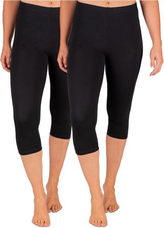 Ses Leggings pour Femme Capri 3/4 2 pièces Coton