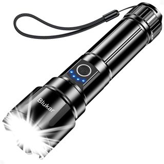 Blukar Lampe Torche LED Ultra Puissante, Super Lumineux Lampe de Poche