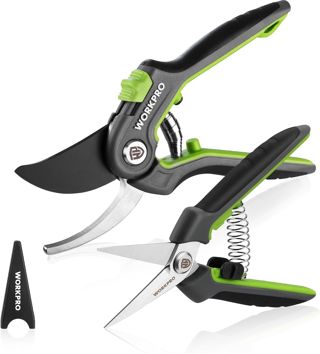WORKPRO Jeu de Sécateur de Jardin Professionnel 2 Pièces (210mm/160mm)