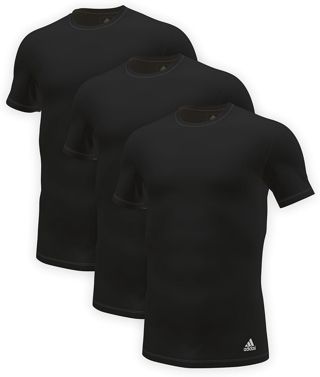 adidas Lot de 3 sous-Vetements a Manches Courtes et col Rond pour Hommes