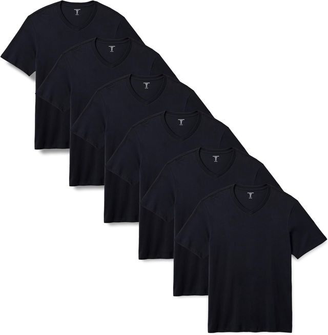 Amazon Essentials T-Shirt à Manches Courtes, Coupe Standard Homme, Lot de 6