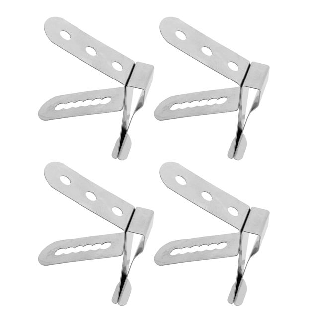Toyvian 4 Pinces de Fixation en Acier Inoxydable 304 pour Thermomètre Alimentaire Supports pour Diamètre 43 MM Compatibles Cuisson Barbecue Gril Cuisine Professionnelle