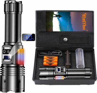 Relybo Lampe Torche Led Ultra Puissante 1,000,000 Lumens avec COB Latérale