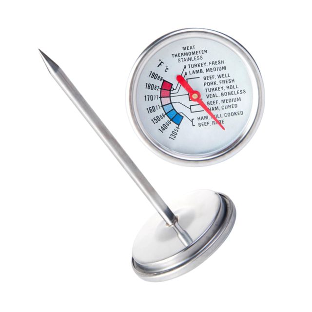 PRETYZOOM Thermomètre à Steak en Acier Inoxydable Sonde Précise et Surface Lisse pour Cuisson Viande au Barbecue Cuisine