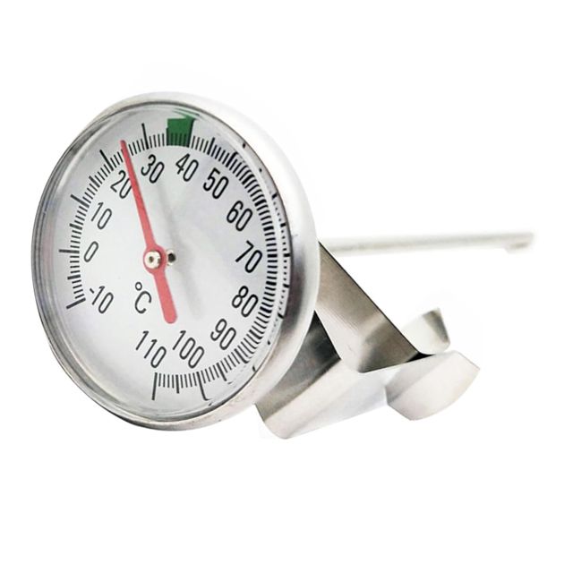 Cabilock 1 Set Thermomètre Précis à Sonde pour Lait, Café Cuisine en Acier Inoxydable avec Lectures Rapides