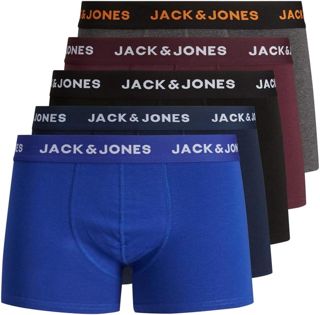 JACK & JONES Jacblack Friday Trunks 5 Pack Ltn Caleçon Boxeur Homme (Lot de 5)