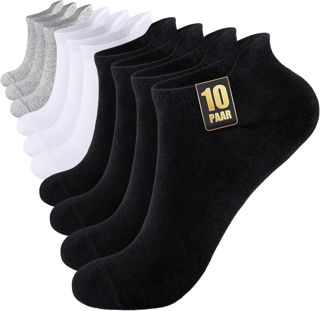 SockWaddles 10/20 Paires Chaussettes Hommes Femme, Chaussettes Basses Sport, Socquettes Courtes, Coton Respirant et Anti-transpiration, pour Running, Travail, Sport, Marche, Casual