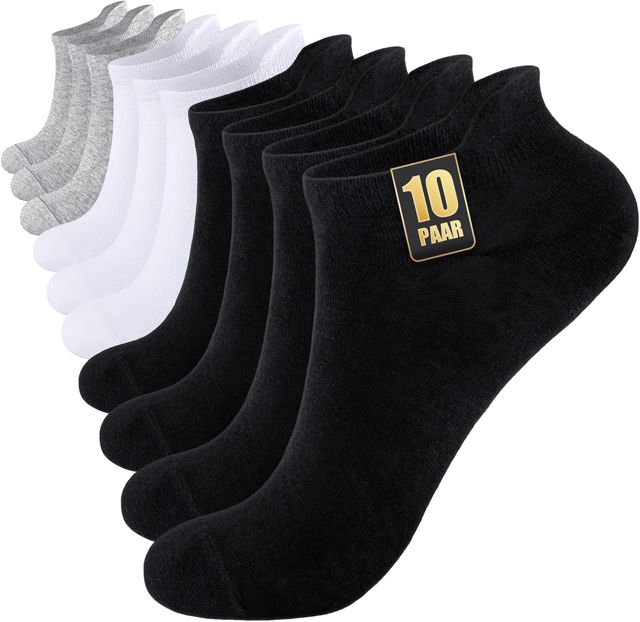 SockWaddles 10/20 Paires Chaussettes Hommes Femme, Chaussettes Basses Sport, Socquettes Courtes, Coton Respirant et Anti-transpiration, pour Running, Travail, Sport, Marche, Casual
